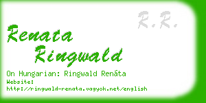 renata ringwald business card